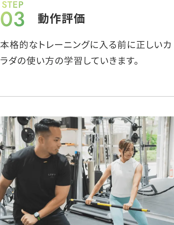 メディトレの体験の流れ/03動作評価