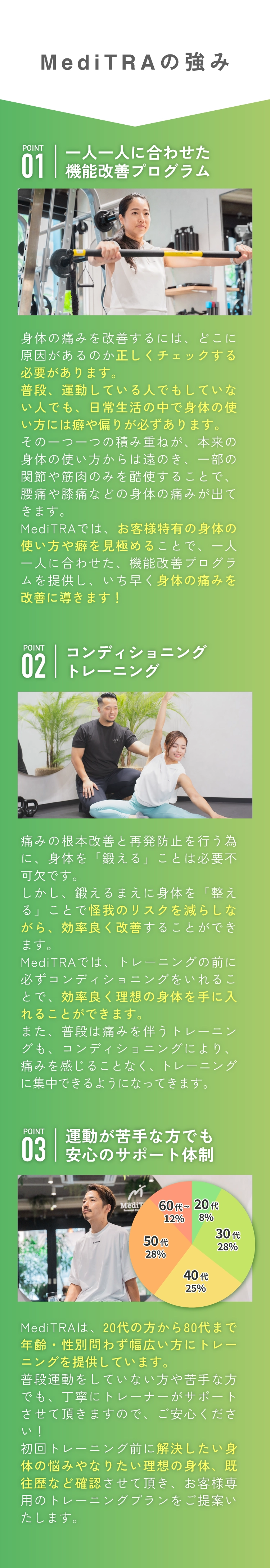 メディトレの強み・機能改善